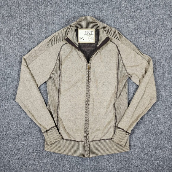 BKE Sweaters - BKE Athletic Fit Full Zip Cardigan Sweater Womens Size S Beige Brown Knit